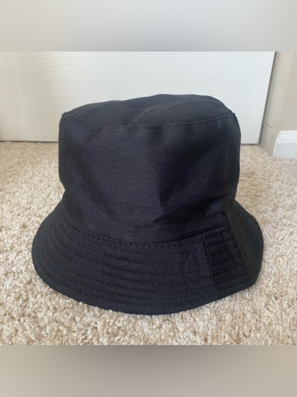 Plaid Bucket Hat in Beige, Black & Red - Picture 3 of 3